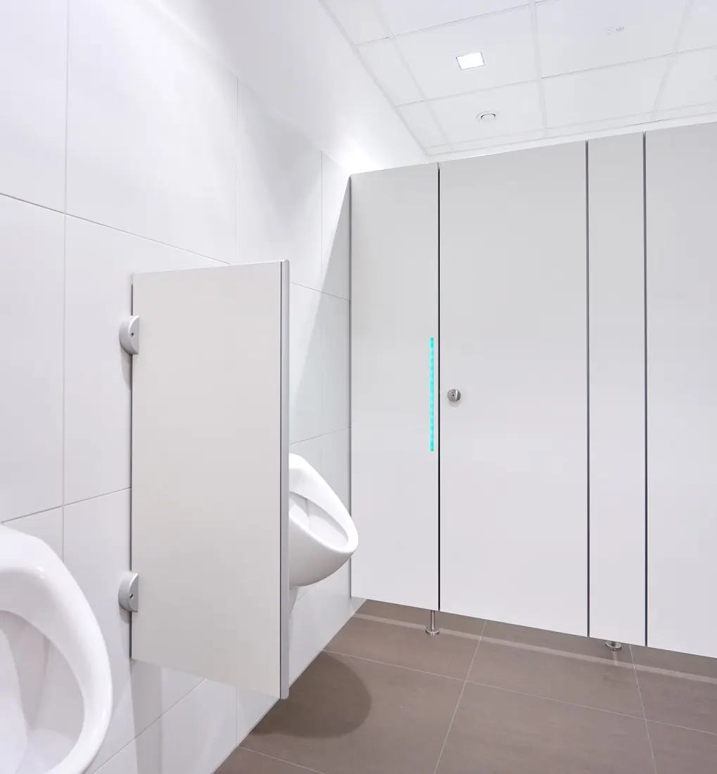 Vacant or occupied is permanently indicated by an LED-light-band