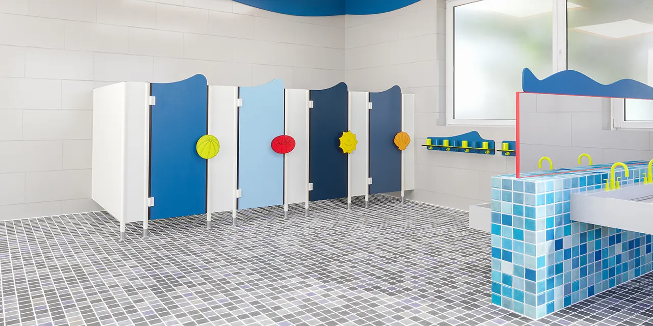 WC-Trennwände Kindergarten